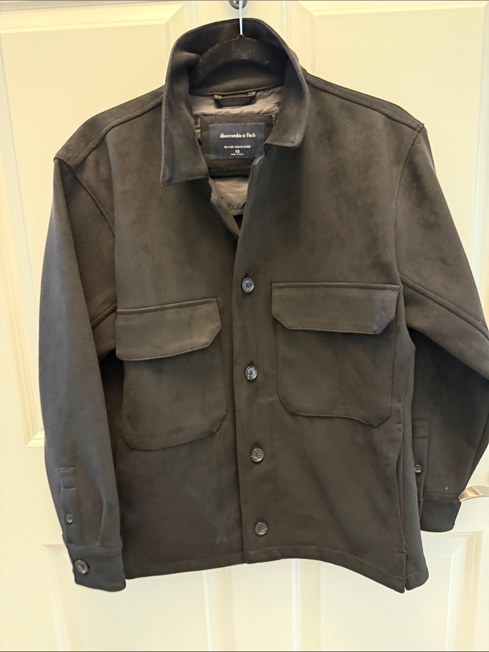 Abercrombie & Fitch Dark Brown vegan Suede Field Jacket